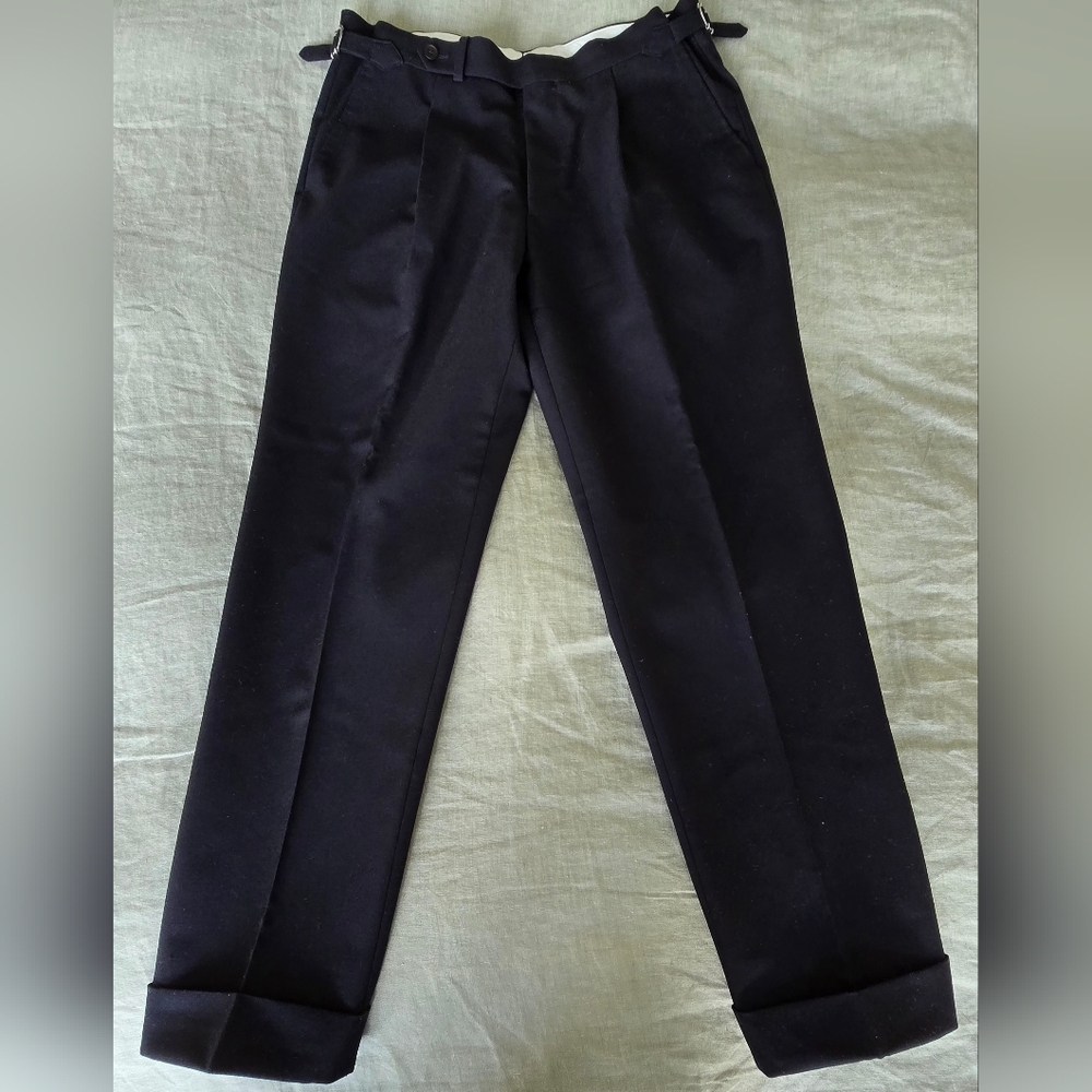 SuitSupply Navy Slim Leg Tapered Pants